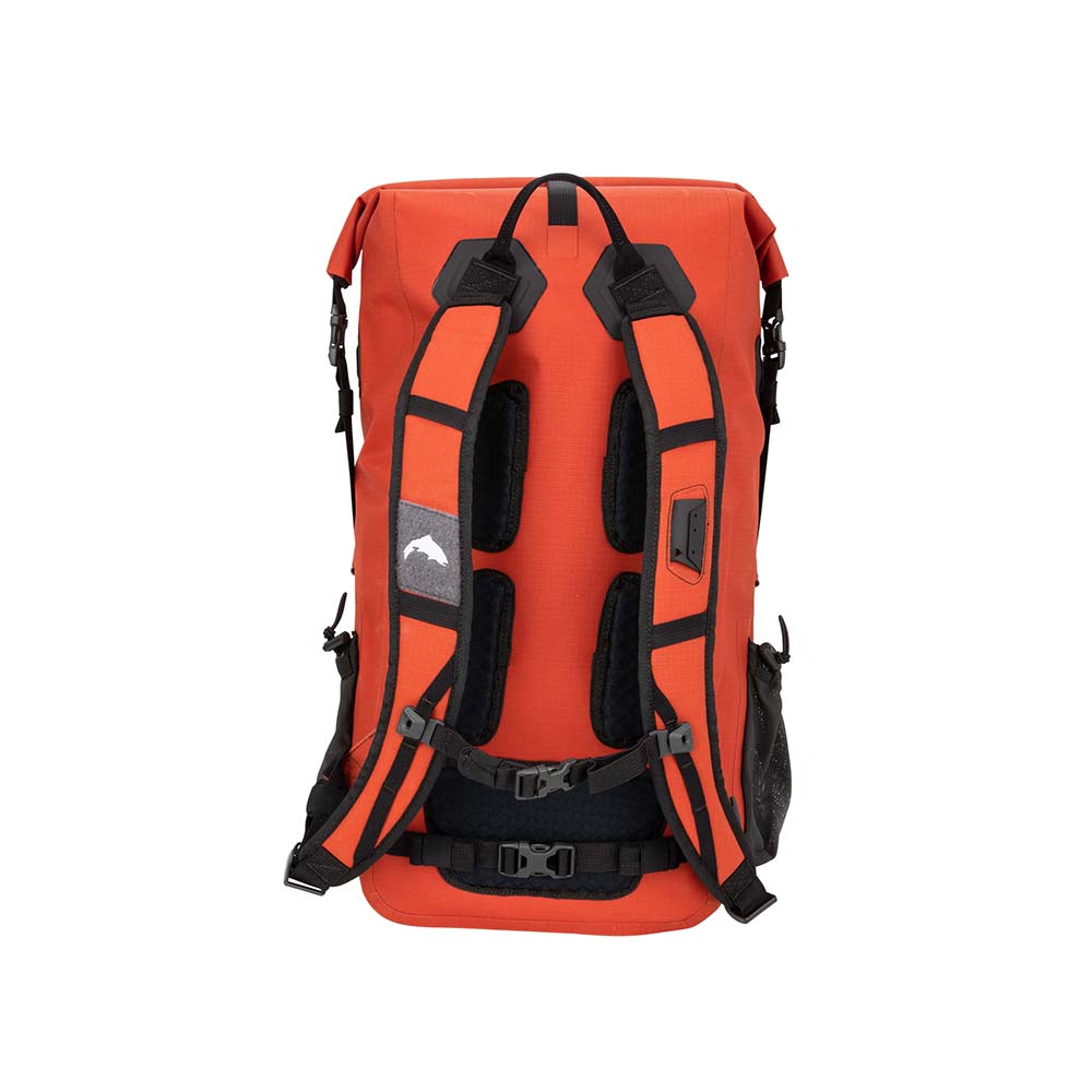 Simms Dry Creek Rolltop Backpack in Simms Orange